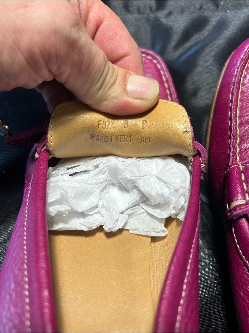 VINTAGE! Coach Fuchsia Leather Buckle Loafers - Picture 7 of 7